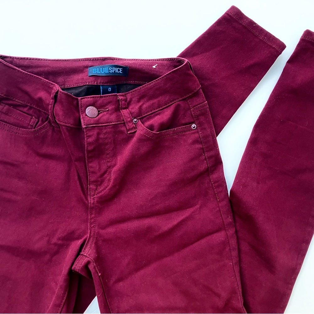Burgundy Pants, Fall Pants Size 0, Wine Color, Blue Spice Pants Like New